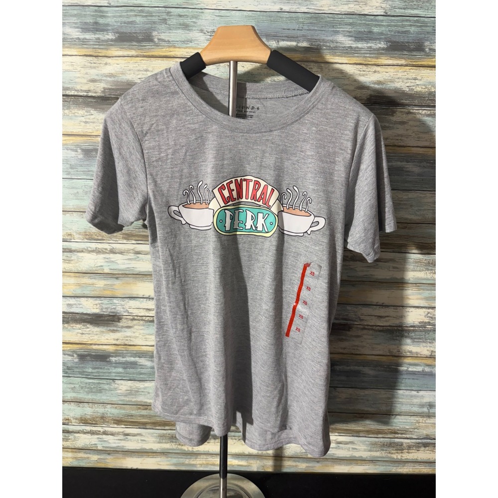 Friends Central Perk T-Shirt XS Heather Grey New Graphic Tee 90s TV Show